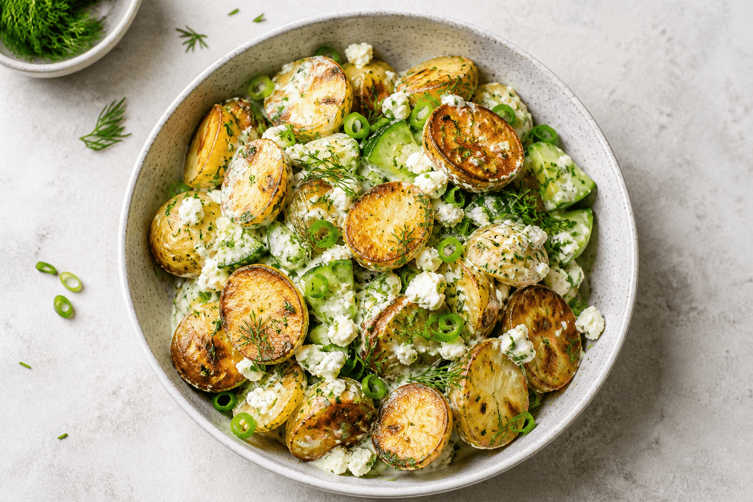 Crispy Potato Salad: knuspriger Kartoffelsalat mit cremigem Dressing